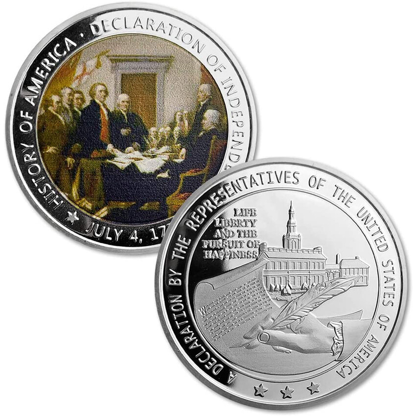 Presidential 1776 Declaration of Independence Challenge Coin Military Medal Gift