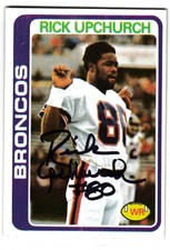 Rick Upchurch Denver Broncos 4x Pro Bowler SIGNED TOPPS CARD AUTOGRAPHED