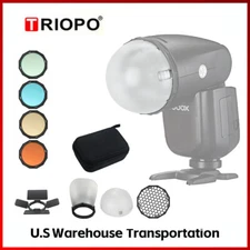 US Magnetic Round Head Flash Accessory Kit For Godox V1 AD100pro PK Godox AK-R1