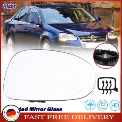 Passenger Right Side Rear View Mirror Glass Heated FOR Jetta Passat VW Golf GTI