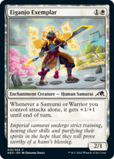 MTG-4x-Near Mint, English-Eiganjo Exemplar - Foil-Kamigawa: Neon Dynasty