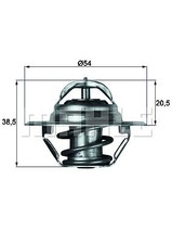 Fits MAHLE TX 3 83D Thermostat, coolant DE stock