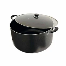 17-3/8" Nonstick Saucepan with Glass Lid, 40 Qt Sauce Pan Pot for Home Kitchen
