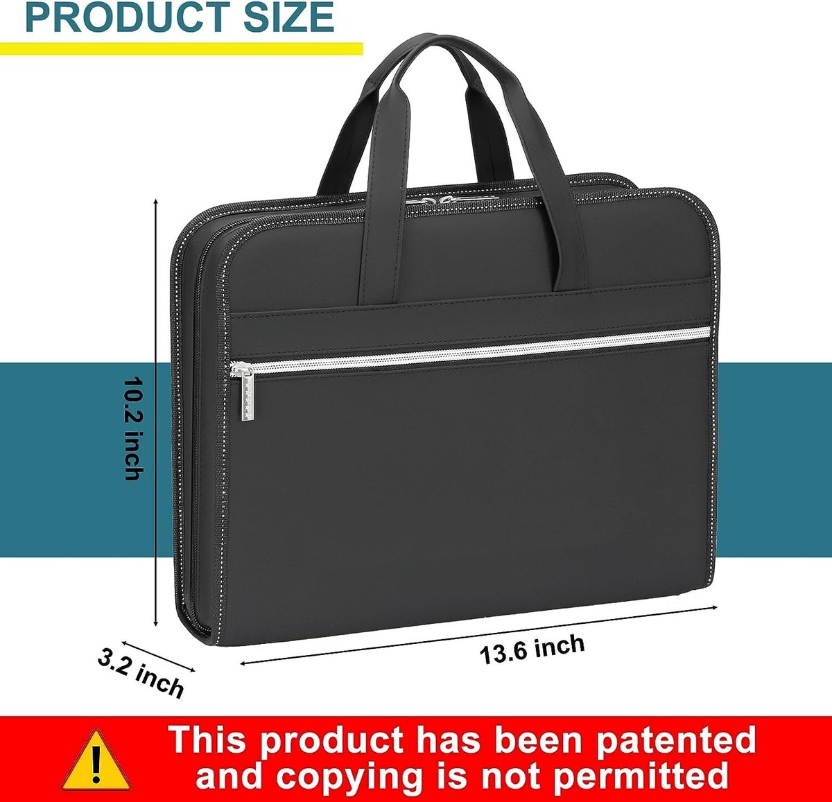 PU Leather Accordian File Organizer 26 Pockets,Expanding File