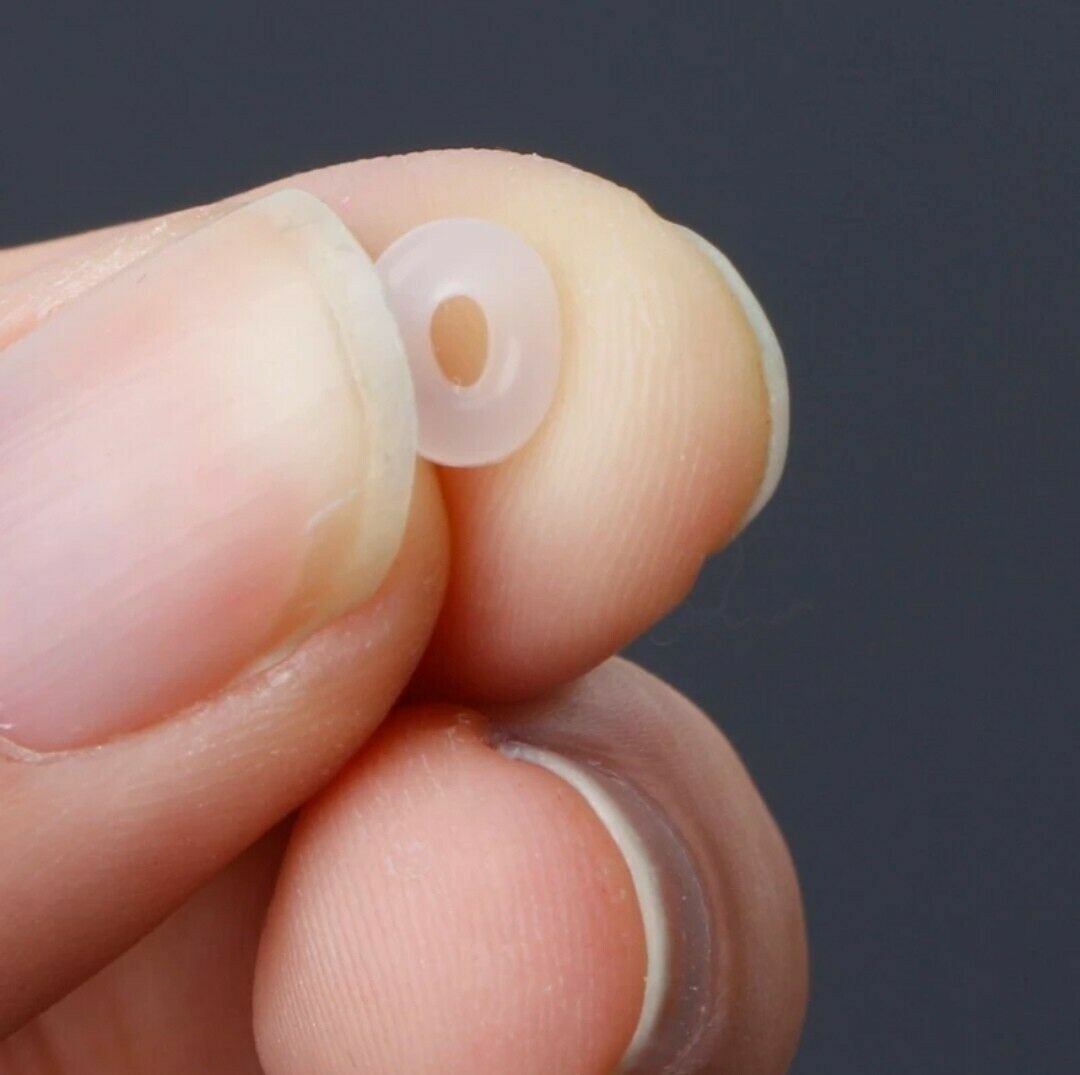 20 x Clear Silicone Rubber Ring Stoppers, Bead Spacers for Charm Bracelets