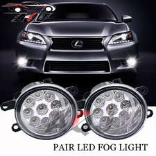 Pair Of White Led Fog Lights Lamps Left Right Side Fit For Lexus Gs450h 2013