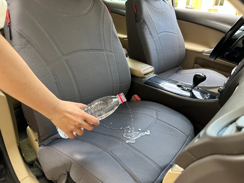 For Mazda CX5 2013-ON Car Seat Covers Front Set Graceful Gray Cotton Canvas 2PCS - Picture 6 of 11