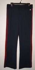 Gap Fit GapFit Womens Striped Track Pants Size S Navy Blue Stretch Joggers - New