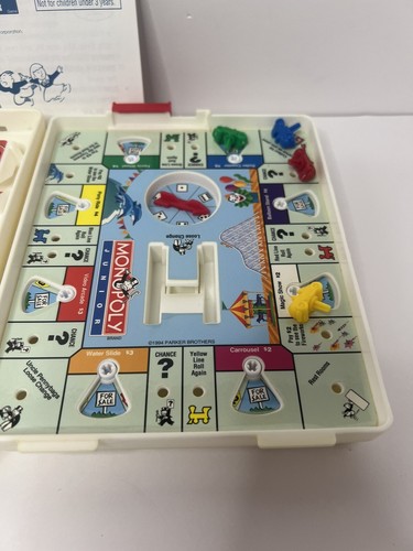 Monopoly Junior Travel Game by Parker Brothers Complete 1994 Travel Car Compact - Picture 5 of 7