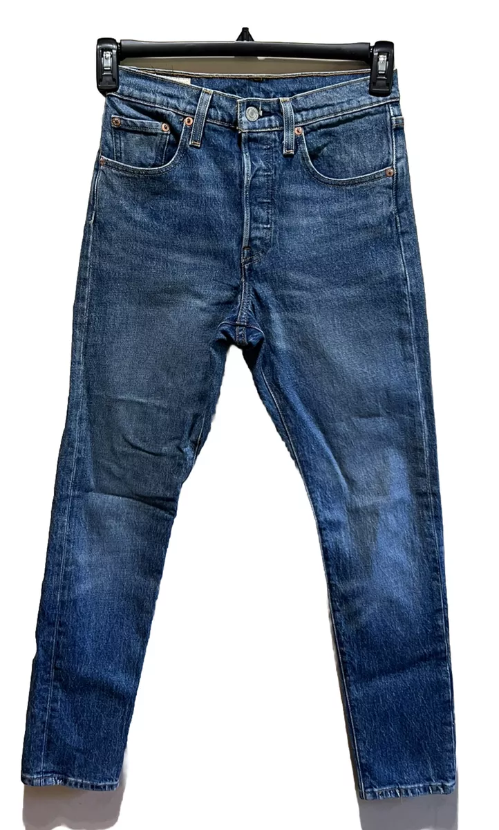 Levi s 501 S 25X28 High Rise Skinny Waterless Button Fly Jeans Women s H1
