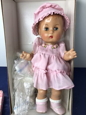 12  Effanbee Doll Co.  Candy Kid  V500 Cute Pink & White Dress   W/ Box #o