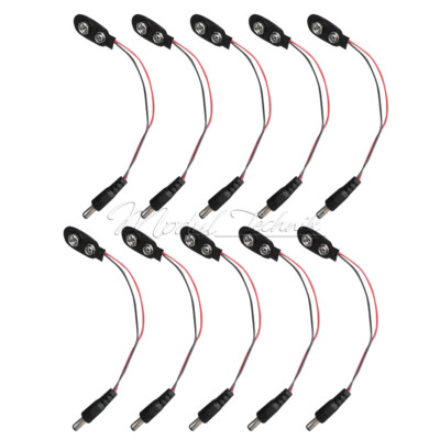 10pcs 9V Battery Button Battery Buckle Snaps DC DIY Jack Power Cable Connector