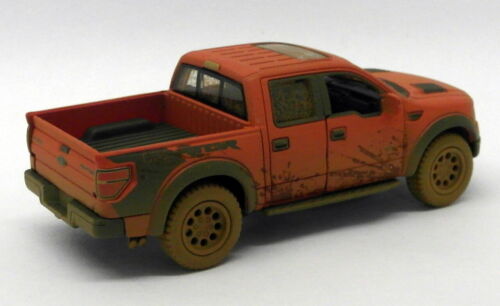 Ford F150 SVT Raptor - Muddy - Red - Kinsmart Pull Back & Go Metal Model Car - Picture 4 of 4
