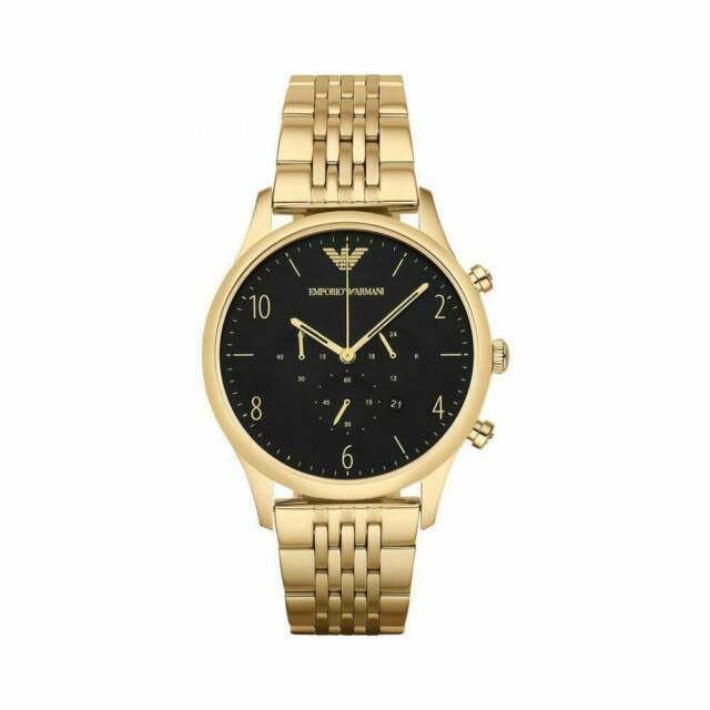 Emporio Armani AR1893 41mm Cassa Oro in Acciaio, Cinturino Oro in Acciaio,  Orologio da Uomo | Acquisti Online su eBay