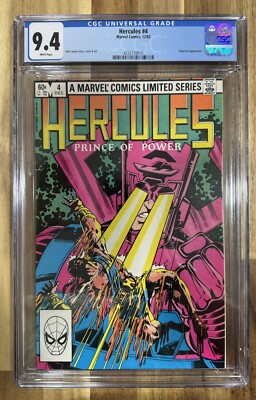 1982 Hercules: Prince of Power #4 Marvel Comic CGC 9.4 White Pages - Rare
