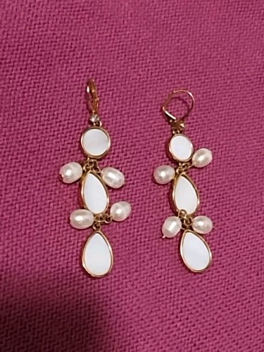 Kate Spade Pearl Point Linear Leverback Earrings $78 Regular Price - Picture 4 of 15