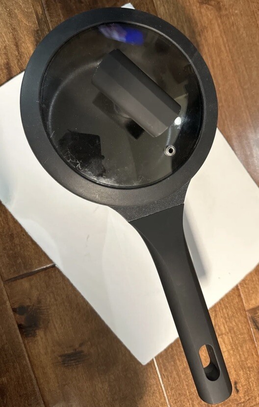 D&W 1.9qt Saucepan Casserole NonStick With Lid 7” Small Stock Pot Black New