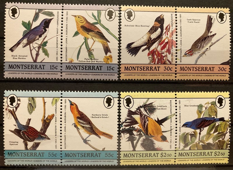 Montserrat, birds S.C.#580-3, MNH, complete set of 4 as issued in 1985
