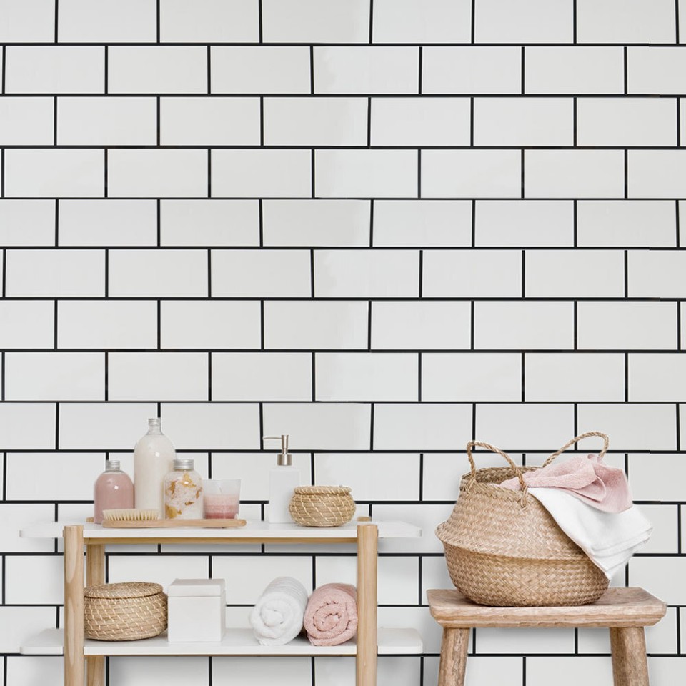 10X Marble Kitchen Bathroom Tile Stickers Self-Adhesive Waterproof Wall ...