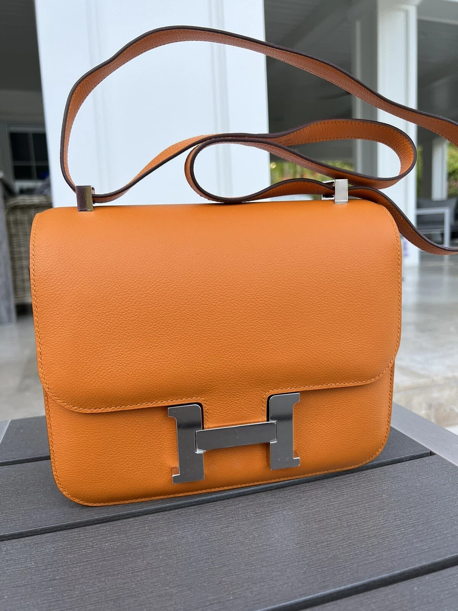 Hermès Constance 24 Abricot Bag Evercolor Leather - new