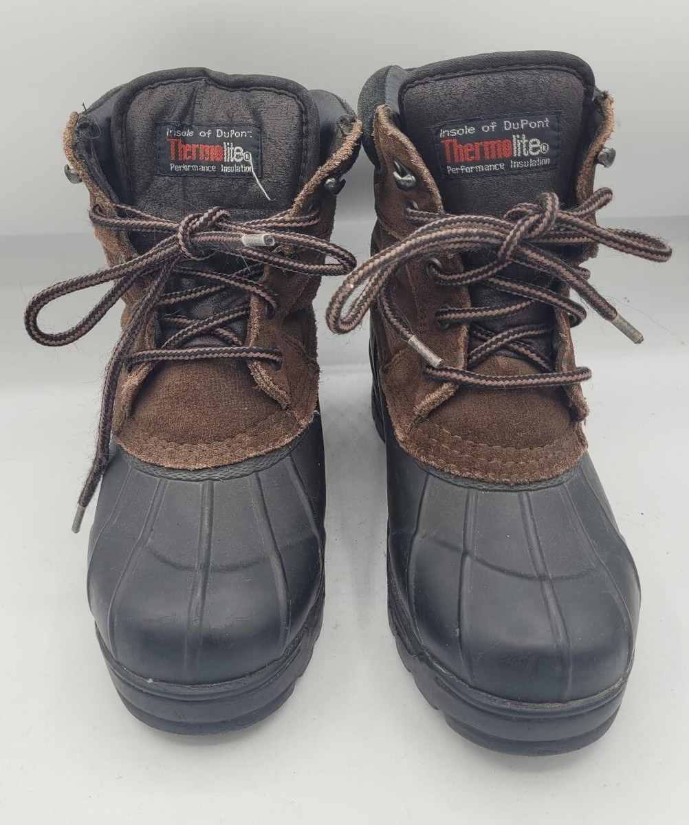 Thermolite Boots Adult 4 Rain Snow Leather Upper Rubber Sole  display picture 1