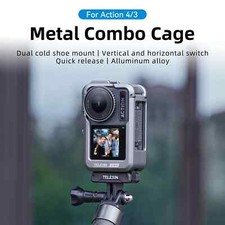 TELESIN Aluminium Alloy Frame Camera Protective Shell For DJI OSMO Action 4/3