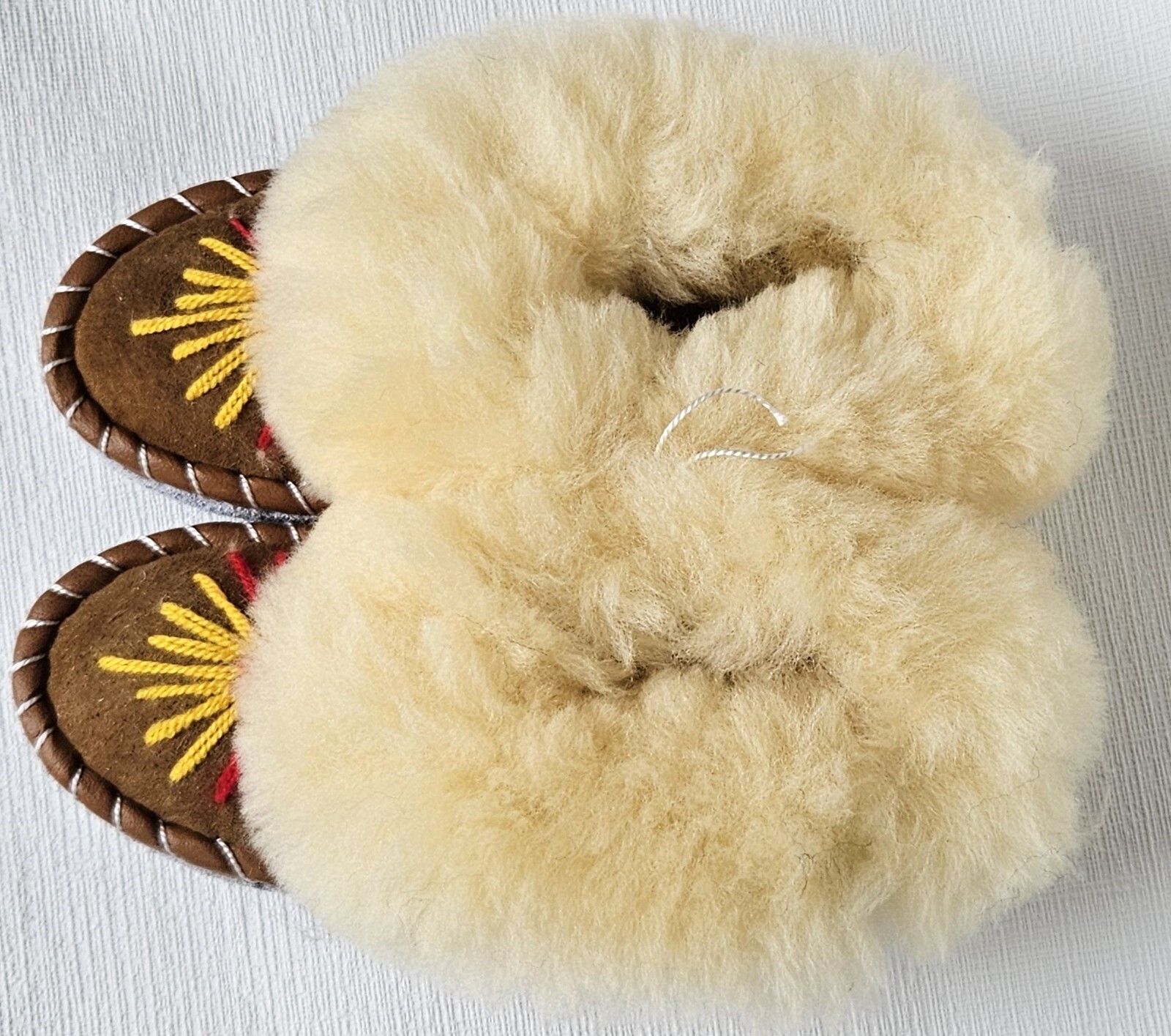 APL PELLICCIA DI AGNELLO PANTOFOLE calde taglia 29 NUOVE pelliccia di agnello pelle fatte a mano