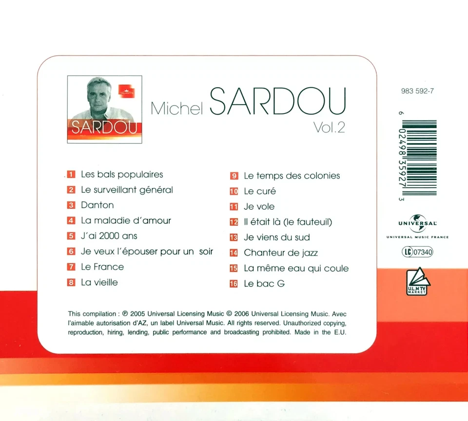 CD Michel Sardou vol. 2 (neu -OVP) - Bild 2 von 2