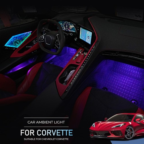 For Corvette C8 Coupe 2020-25 Car Ambient Lighting System Smartphone App Control - Foto 7 di 16