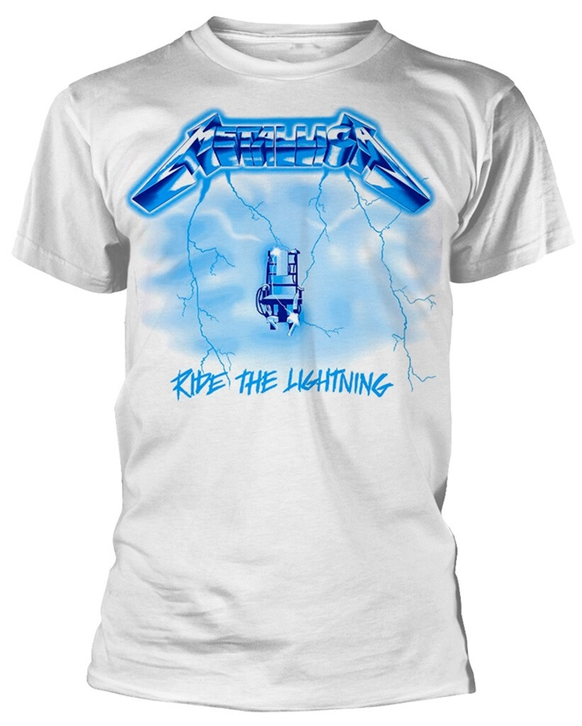 Metallica Ride The Lightning White T-Shirt NEW OFFICIAL | eBay