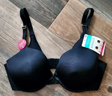NWT Vanity Fair Radiant Black Underwire Smoothing Bra 36D