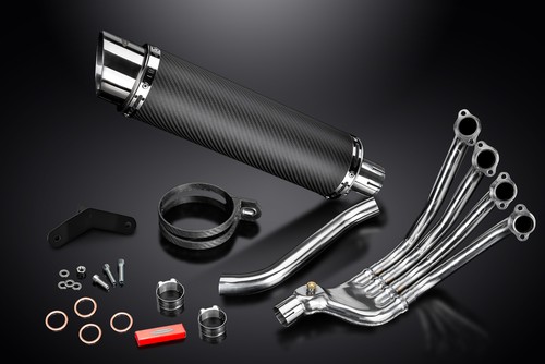 Honda CBR650R 2019-2021 Complete Exhaust 4-1 14" Round Carbon Muffler - Picture 3 of 5