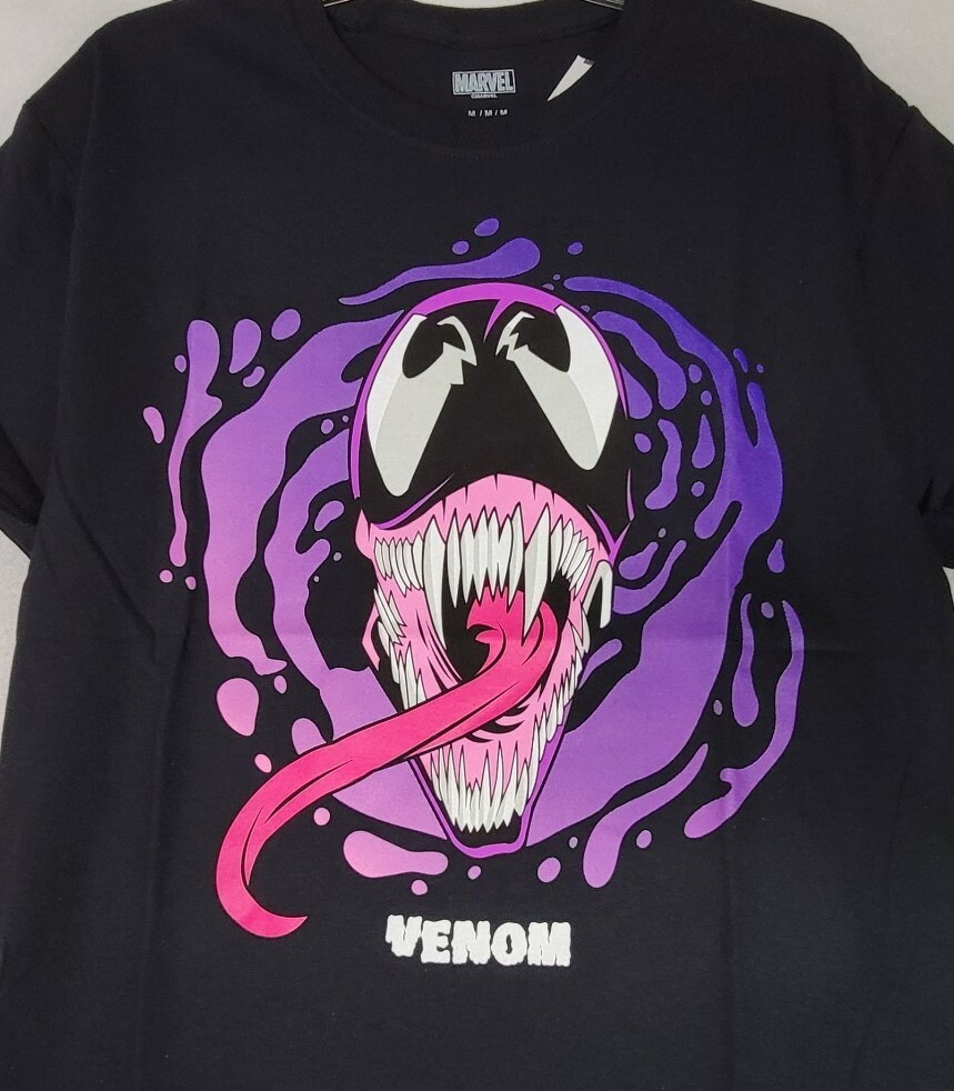 MARVEL COMICS VENOM MENS T SHIRT MEDIUM VENOM FACE BLACK