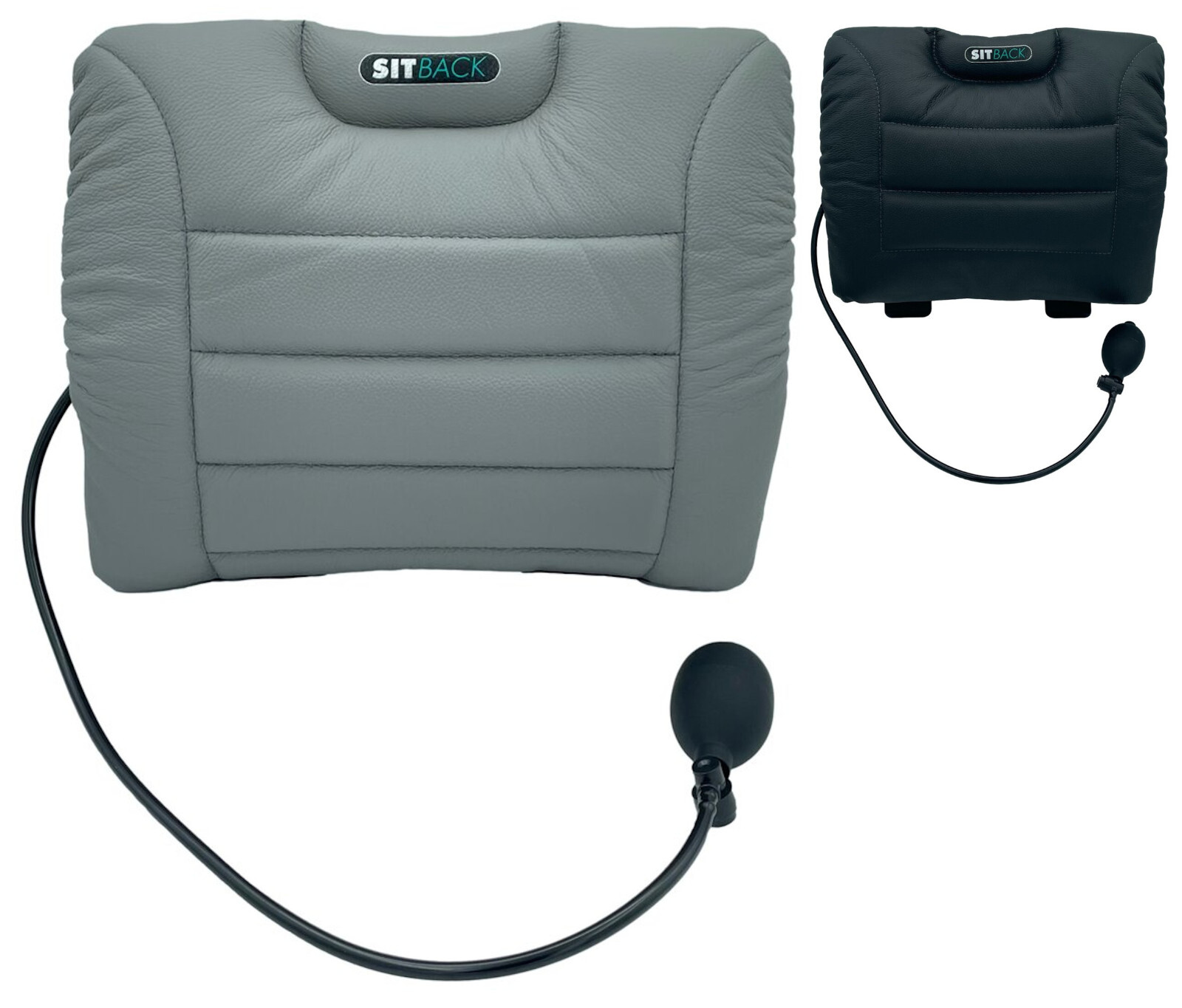 SITBACK Air Cuero Universal Almohadas Espalda Soporte Lumbar Hinchable Lordosis