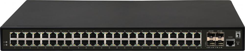 3161804 LevelOne 52-Port L3 Managed Gigabit Switch, 48 x Gigabit RJ45, 4 x 10GbE