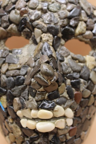 MASCARA DE PIEDRA SANTERÍA Religión Ritual Abre Camino Decorativo Preparada mps - Imagen 2 de 3