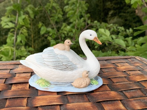 Vintage MAMMA GOOSE Mother & Babies Ducks Swans Home Interior Figurine 4/5❤️sj8j - 第 2/8 張圖片