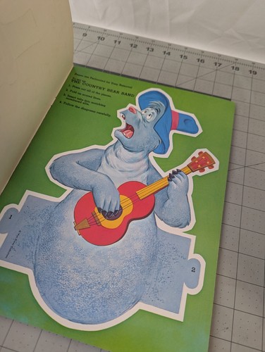 Walt Disneys Country Bear Band Whitman Punch Out Book Unused 1971 - Picture 2 of 6
