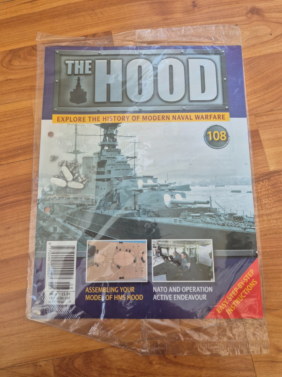 ISSUE 108 HACHETTE BUILD THE HMS HOOD MODEL SHIP 1/200 WW2 BATTLE CRUISER
