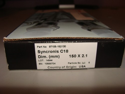 Fisher Scientific Syncronis C18 150x2,1 mm, 5um - PN: 97105-152130 - Bild 5 von 7