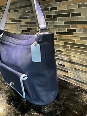 Coach Legacy Archival 2 Tone Bucket Bag 22407 Blue | eBay