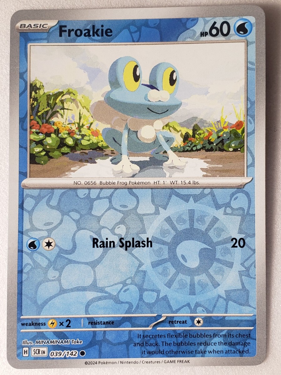 REVERSE HOLO Froakie 039/142 NM / M Stellar Crown Pokemon Card $2