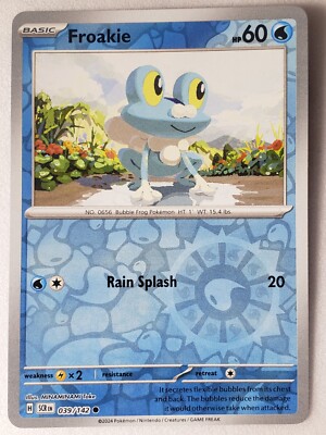 REVERSE HOLO Froakie 039/142 NM / M Stellar Crown Pokemon Card $2 Combined Ship | eBay REVERSE HOLO Froakie 039/142 NM / M Stellar Crown Pokemon Card $2 Combined Ship | eBay