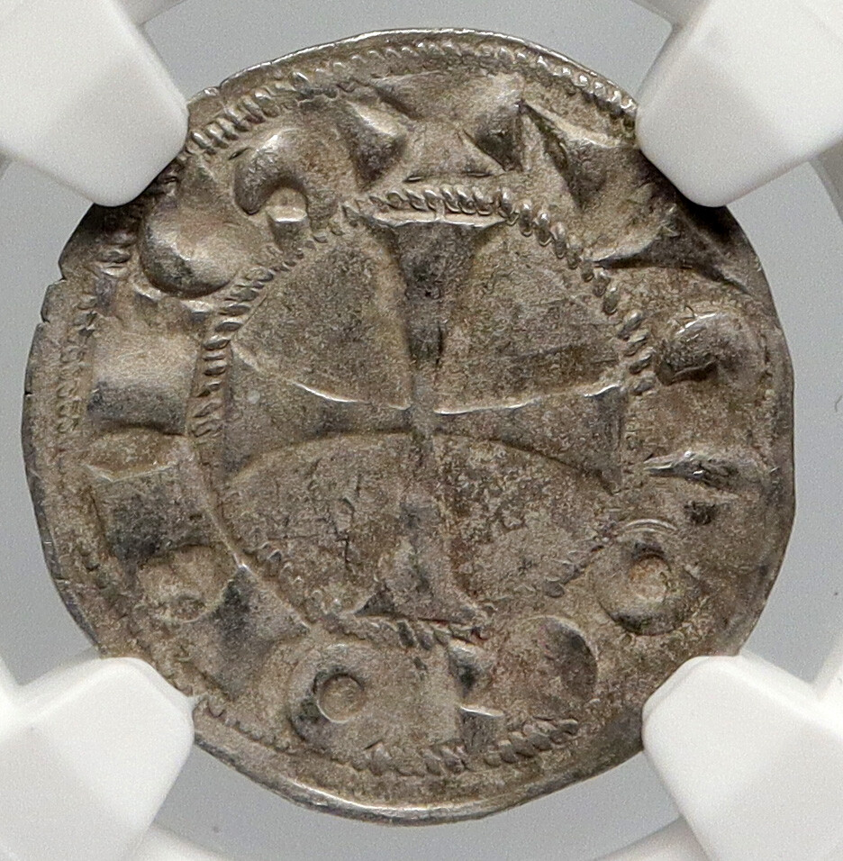 中世銀貨（1199–1249年・ラ・マルシュ伯領Hugh IX–X NGC鑑定） 1199AD