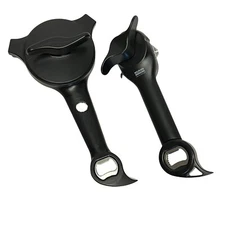Kuhn Rikon 5-in-1 Can Opener & Jar Bottle Opener Set of 2 NEW BLACK
