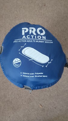 Pro Action Adult Mummy 300gsm Sleeping Bag UK