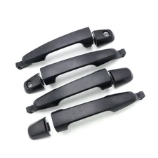 Set 4 Door Handle Outer Black For Mitsubishi L200 Triton Pickup 2005 2015