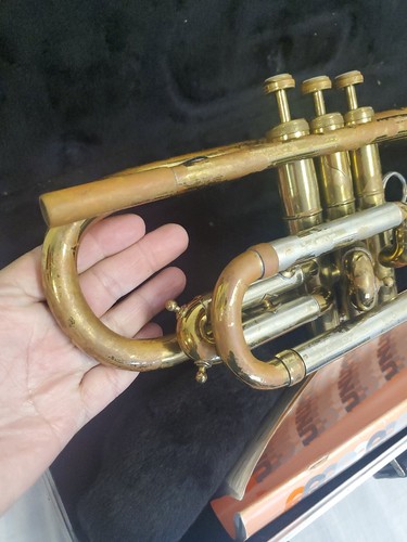 Custodia Bundy vintage Martin Indiana Cornet RMC & Vincent Bach 7C boccaglio - Foto 8 di 24