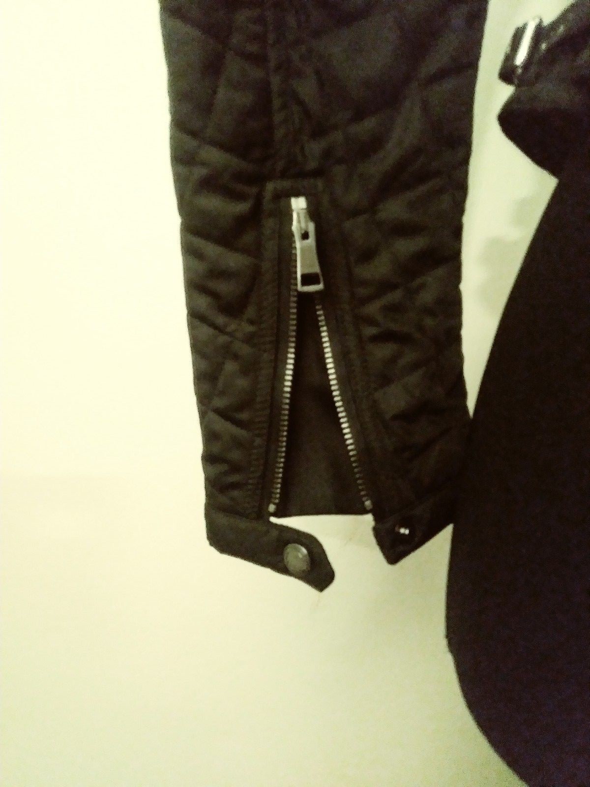 NWT, Authentic Burberry Brit Black Quilted Motorcycle Jacket Women's XSmall Rare image 5