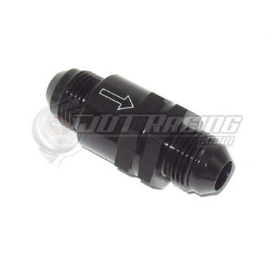 #ad AN8 8AN Male One Way Check Valve for E85 Gasoline Black Anodized CNC Aluminum $19.89